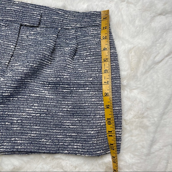 1.STATE blue white fringe tweed shorts size 8 - Picture 4 of 12